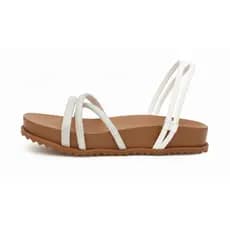 Sandália Papete Feminina Tiras Cruzadas Brilhantes Birken Casual Confortável