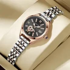 Relógio Feminino Sunlifex 6000 de Quartzo Luxo - Aço Inox, Cronômetro, Calendário, À Prova D'Água Elegante e moderna