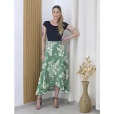 Saia estampado de tecico viscolinho - Maxma 7101