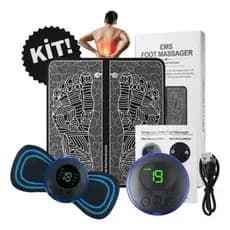 Super KIT MASSAGEM Premium Completa Tapete e Massageador Elétrico - Dor nos Pés e Musculares