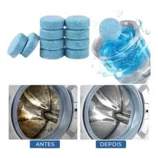Kit 10 Pastilhas Limpa Máquina de Lavar Roupas Higieniza Remove Sujeira Pesada Envio Imediato