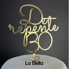 Topo De Bolo De Repente 30 Acrílico