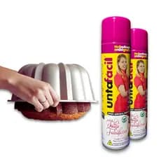 Desmoldante Spray Unta Forma Bolo Culinario 400 Ml Untafacil - Fácil aplicação Não gruda Vegano