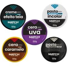Cera Modeladora Match ForMan Alta Fixação 150g Modela & Fixa Penteados Match Forman