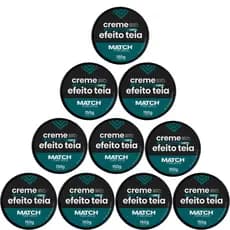 Kit 10 Pomadas Modeladoras Match Efeito Teia Alta Fixação 150g