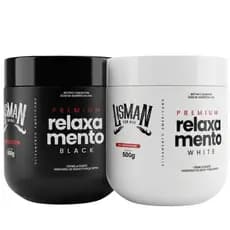 Kit Alisamento Americano Black e White 2x500g Com Biotina & Keratina Match Formen