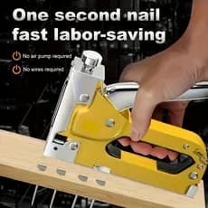 3 Em 1 Grampeador Tapeceiro Alta Pressão Profissional Manual Com 100 Grampos