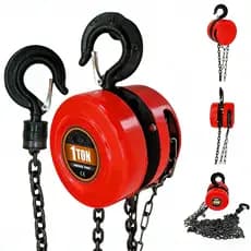 Talha Manual 1 Tonelada 1000kg Corrente 3m com Freio Duplo Profissional para Oficina e Construção