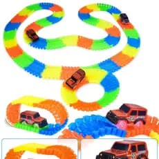 Kit 6 Carrinho E 4,2 Metros De Pista Trilha Maluca
