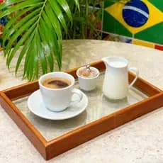 Bandeja Organizadora Decorativa Com Espelho Para Servir e Organizar Café da Manhã bandeja espelhada