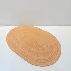Tapete Oval Laranja para Decoração de Casa Tapete de Fibra Natural para Sala de Estar, Quarto e Cozinha