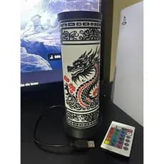 Luminaria de dragão oriental para setup gamer e decoração de ambientes tematicos orientais