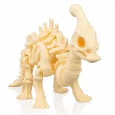 Esqueleto de dinossauro Parassauro articulado em miniatura impresso em 3d colecionavel