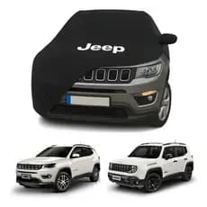 Capa Cobrir Protetora Sol Poeira Lycra Suv Jeep Compass Renegade Logo