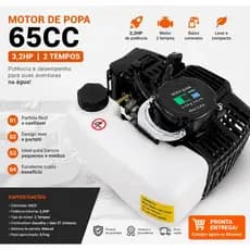 Motor de Popa Obby Tools 3,2 HP 65cc 2 Tempos – Leve, Potente e Econômico
