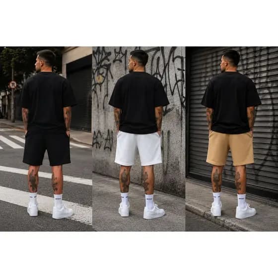 Kit 3 Shorts Moletom Masculino Premium | Conforto, Estilo e Qualidade