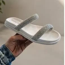 Sandália Feminina Tiras Cristal-Confortável leve e Macia-Moda Mulher-Beira Rio Conforto