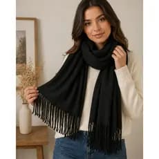 Cachecol Feminino 3 Em 1 Pashmina Lenço Xale Echarpe Elegante Quentinho Luxo
