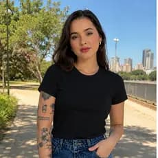 Camiseta Feminina Basica Baby Look Casual Dia a Dia Versatil Tshirt Lisa Verde e Amarelo