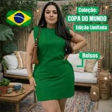 Vestido  Muscle Vestido Com Bolso Manguinha Delicado Malha Algodão Vestido Plus Size