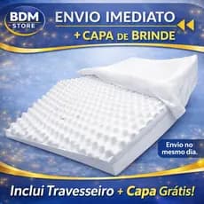 Travesseiro Anti Refluxo Adulto – Para Cama – Gestante/Pós operatório – Com Capa e Zíper