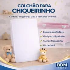 Colchão Para Berço Desmontável Chiqueirinho Cercadinho, Com Capa Removível e Macio