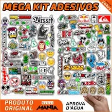 Kit 180/90 Adesivo Bike Moto Eletrica Skate Capacete 244 Grau Figurinha Frases Osascorte