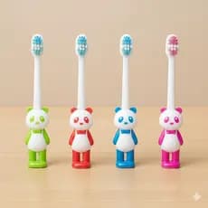 Com 2/3/4/12 Escovas de Dente Infantil/Adulto Bebê e Criança Higiene Bucal - Limpeza Divertida