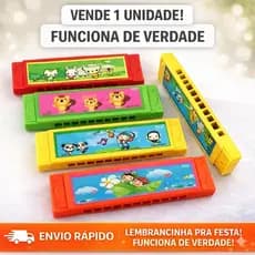 Com 3/5/10/15 Gaita Infantil Iniciantes Brinquedo Sopro Educacional Prenda Boca Instrumento Musical Funciona