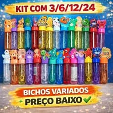 Bolha Sabão Bichos variados Lembrancinha Aniversário Prenda Sortido Festa de Crianças Mini Bolha