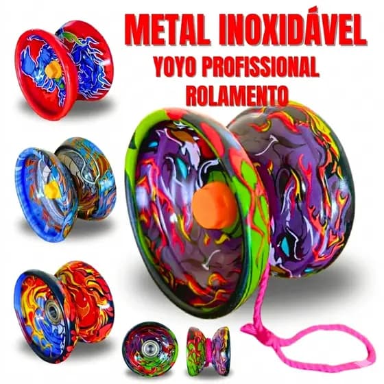 Com 2/4 Yoyo Profissional Rolamento de Alumínio Leve Resistente Ioio yo-yo Brinquedo Infantil Interativo Lembrancinha