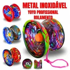 Com 2/4 Yoyo Profissional Rolamento de Alumínio Leve Resistente Ioio yo-yo Brinquedo Infantil Interativo Lembrancinha