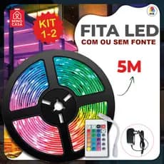 Fita LED 3528 SUPER LED ULTRA RGB 5M 12V 300 LEDS | 16 CORES IP20 Pronta Entrega Com e Sem Fonte