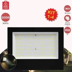 Holofote Refletor Led ECO Pro 500W Branco Frio 6500K (Luz Branca) | IP65 110V-220V Bivolt