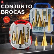 Conjunto de Brocas Maleta 3 Peças a 7 Peças Broca de Titânio Alta Durabilidade
