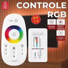 Controle RGB Touch Screen Wireless para Fita LED e Lâmpadas alcance 30m e 16 Cores