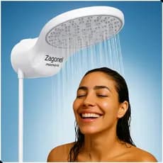 Chuveiro Ducha Eletrica Eletronica 127/220v Zagonel Grande Potente Moderna Alta Vazão Resistente