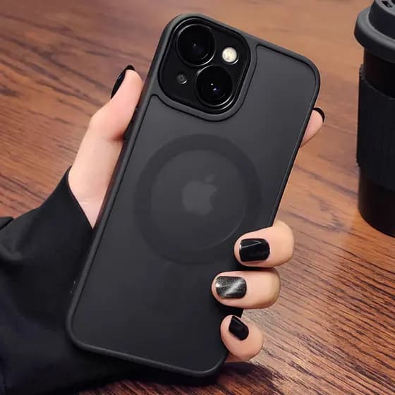 Capa Magnética Anti-Queda Com Acabamento Fosco Semitransparente E Compatibilidade MagSafe-Funciona Para iPhone 11/12/13/