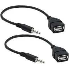 Adaptador USB para P2 3.5mm Fêmea Conversor de Áudio Portátil Plug e Play