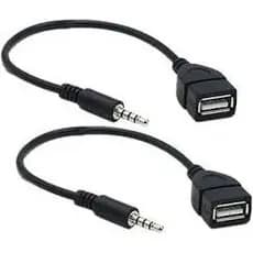 Adaptador USB para P2 3.5mm Fêmea Conversor de Áudio Portátil Plug e Play