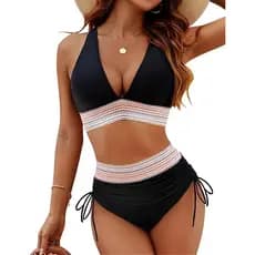 Maiô De Biquíni Duas Peças Feminino Com Controle De Barriga