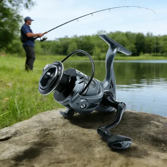 Molinete Spinning 4000 | Aço Inoxidável Rolamentos Durável Alavanca Dupla Drag 20Lbs Copo Profundo