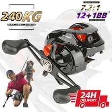 Carretilha De Pesca 240Kg Com Marine Sports Pitching 7.2 : 1 Alta 10kg Max Molinete De Pesca Molinete Pesca Mulinete