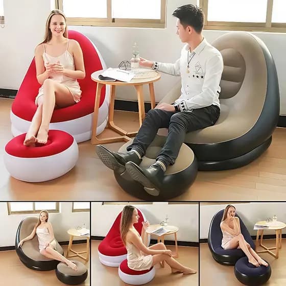 Sofá Poltrona Descanso Portátil Inflável Ultra Lounge - DIVINO