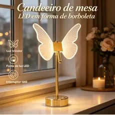 Candeeiro De Mesa LED Borboleta , Com Luz Ajustável De Três Cores E Controle De Toque , É Adequado Para Decorar Quartos