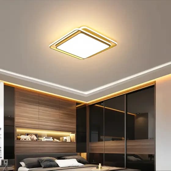 Luminária De Teto Moderna 3 Cores Lustre Led Para Quarto Sala 54w 110V/220V