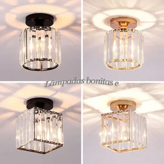 Lustre De Cristal Simples Americano , Personalidade Criativa , Iluminação Para Casa , Quarto , Sala De Jantar (110v/220v