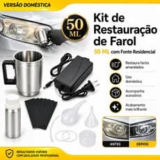 Kit De Copo De Polimento Revitalizante De Vidro De Farol De Polímero 50ml Para Faróis De Carro E Motocicleta