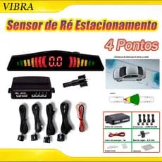 Reverse Parking Sensor Kit With Digital Display Sound 4 Points 4*22mm Universal Black