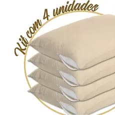 kit 4 e 2 Capas Protetora Fronha Travesseiro com Ziper BEGE Anti Ácaro Proteção  / 2 pçs e 4 pçs